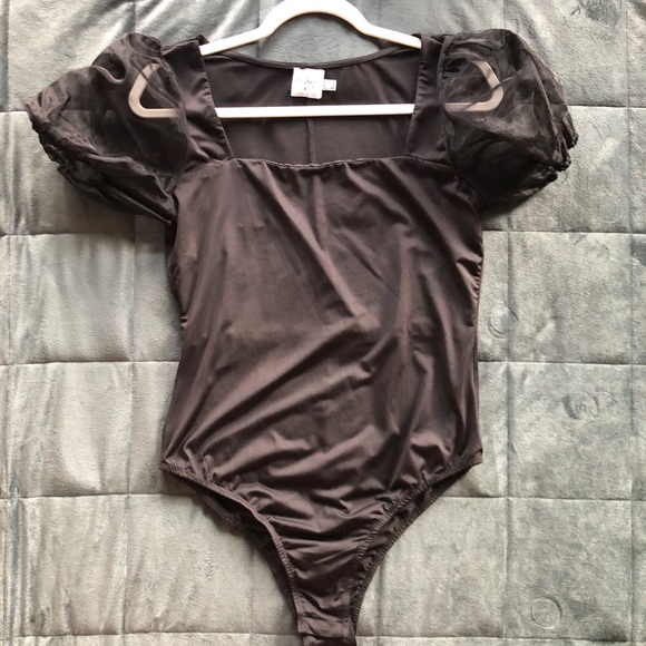 Princess Polly black puff sleeve bodysuit - Picture 6 of 7